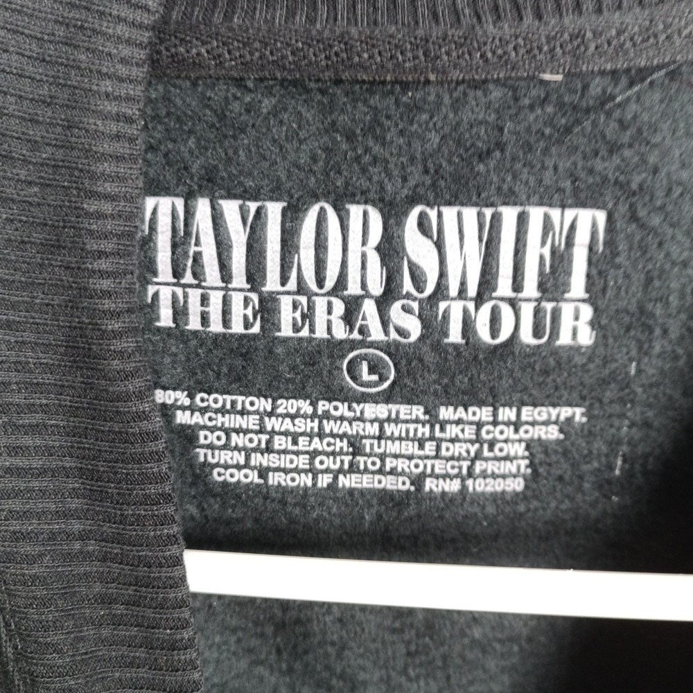 Taylor Swift The Eras Tour Black Crewneck Sweatshirt Large RN102050 Egypt - Picture 3 of 6